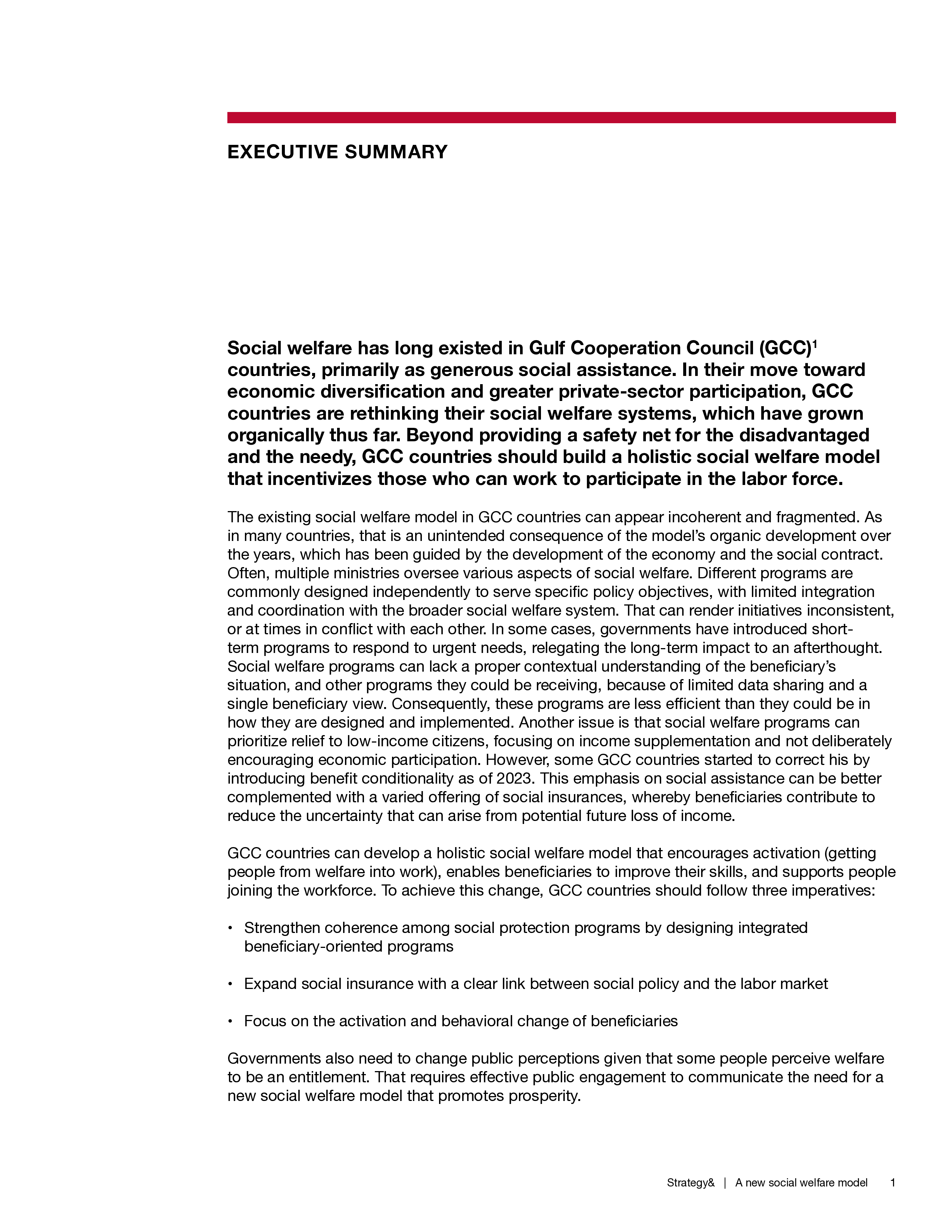 思略特Strategy2024一种新的社会福利模式鼓励参与经济活动分析报告英文版16页